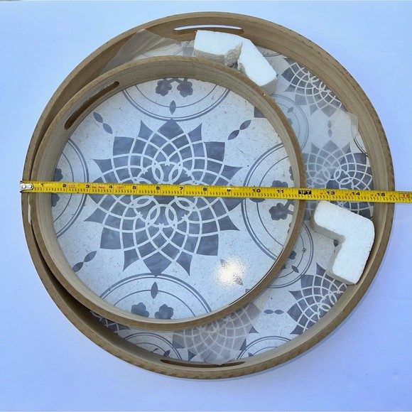 Williamson Home Solid Wood Tray - Set of 2 - Picture 1 of 6